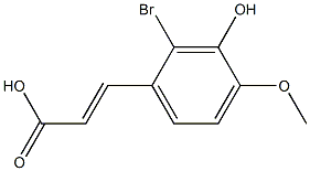 2-BROMO-3-HYDROXY-4-METHOXYCINNAMIC ACID Struktur