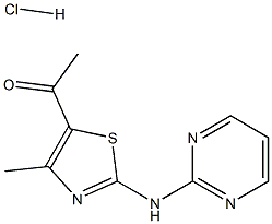 1-(5-METHYL-3-(PYRIMIDIN-2-YLAMINO)-2,4-THIAZOLYL)ETHAN-1-ONE, HYDROCHLORIDE Struktur