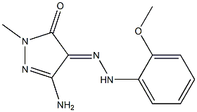 (4E)-3-AMINO-1-METHYL-1H-PYRAZOLE-4,5-DIONE 4-[(2-METHOXYPHENYL)HYDRAZONE] Struktur
