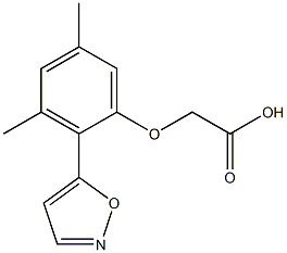 2-(2-(ISOXAZOL-5-YL)-3,5-DIMETHYLPHENOXY)ACETIC ACID Struktur
