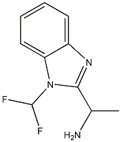 1-[1-(DIFLUOROMETHYL)-1H-BENZIMIDAZOL-2-YL]ETHANAMINE Structure