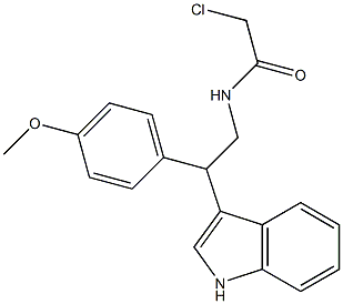 2-CHLORO-N-[2-(1H-INDOL-3-YL)-2-(4-METHOXYPHENYL)ETHYL]ACETAMIDE Struktur