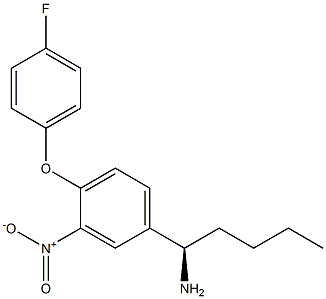 (1R)-1-[4-(4-FLUOROPHENOXY)-3-NITROPHENYL]PENTYLAMINE Struktur