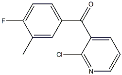 2-CHLORO-3-(4-FLUORO-3-METHYLBENZOYL)PYRIDINE Structure
