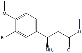 METHYL (3R)-3-AMINO-3-(3-BROMO-4-METHOXYPHENYL)PROPANOATE Structure