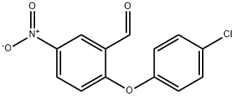 2-(4-CHLOROPHENOXY)-5-NITROBENZENECARBALDEHYDE, 708254-50-6, 結構式