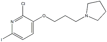 2-CHLORO-6-IODO-3-(3-PYRROLIDIN-1-YL-PROPOXY)-PYRIDINE Struktur
