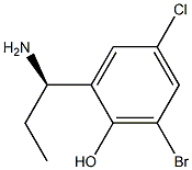 2-((1R)-1-AMINOPROPYL)-6-BROMO-4-CHLOROPHENOL Struktur