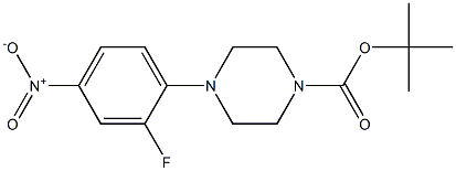 TERT-BUTYL 4-(2-FLUORO-4-NITROPHENYL)TETRAHYDRO-1(2H)-PYRAZINECARBOXYLATE Struktur