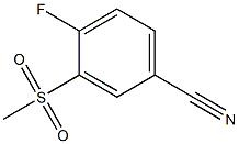 4-FLUORO-3-(METHYLSULPHONYL)BENZONITRILE Struktur