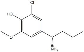 4-((1S)-1-AMINOBUTYL)-2-CHLORO-6-METHOXYPHENOL Struktur