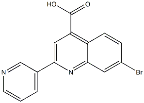7-BROMO-2-PYRIDIN-3-YLQUINOLINE-4-CARBOXYLIC ACID Structure