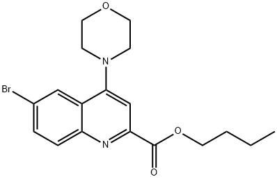 BUTYL 6-BROMO-4-MORPHOLINOQUINOLINE-2-CARBOXYLATE Struktur