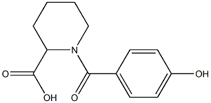 1-(4-HYDROXYBENZOYL)PIPERIDINE-2-CARBOXYLIC ACID Struktur