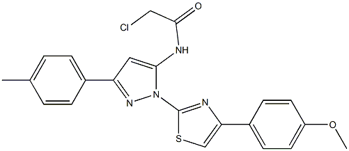 2-CHLORO-N-[1-[4-(4-METHOXYPHENYL)-1,3-THIAZOL-2-YL]-3-(4-METHYLPHENYL)-1H-PYRAZOL-5-YL]ACETAMIDE Structure