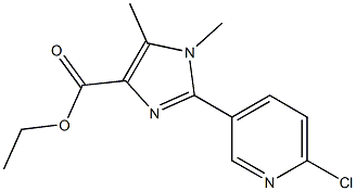 2-(6-CHLORO-PYRIDIN-3-YL)-1,5-DIMETHYL-1H-IMIDAZOLE-4-CARBOXYLIC ACID ETHYL ESTER Structure