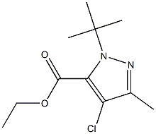 1-(TERT-BUTYL)-4-CHLORO-3-METHYL-1H-PYRAZOLE-5-CARBOXYLIC ACID ETHYL ESTER Struktur