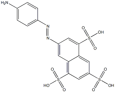 7-(4-AMINO-PHENYLAZO)-NAPHTHALENE-1,3,5-TRISULFONIC ACID Structure