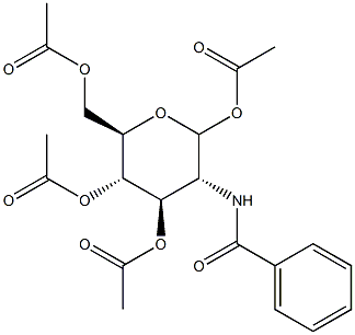 1,3,4,6-TETRA-O-ACETYL-2-BENZAMIDO-2-DEOXY-D-GLUCOPYRANOSE Struktur