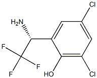 2-((1R)-1-AMINO-2,2,2-TRIFLUOROETHYL)-4,6-DICHLOROPHENOL Struktur