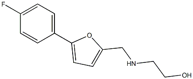 2-(((5-(4-FLUOROPHENYL)-2-FURYL)METHYL)AMINO)ETHANOL Struktur