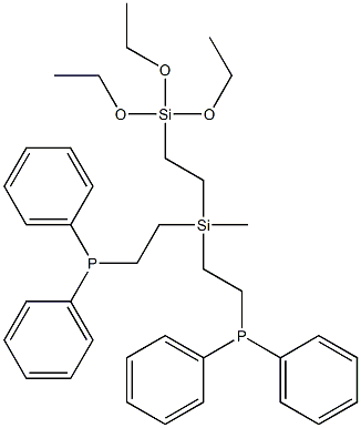 BIS(2-DIPHENYLPHOSPHINOETHYL)-METHYLSILYLETHYLTRIETHOXYSILANE Structure