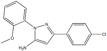 3-(4-CHLOROPHENYL)-1-(2-METHOXYPHENYL)-1H-PYRAZOL-5-AMINE Struktur