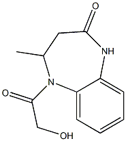 5-GLYCOLOYL-4-METHYL-1,3,4,5-TETRAHYDRO-2H-1,5-BENZODIAZEPIN-2-ONE Struktur