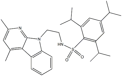 N-(2-(2,4-DIMETHYL-9H-PYRIDO[2,3-B]INDOL-9-YL)ETHYL)-2,4,6-TRIISOPROPYLBENZENESULFONAMIDE Struktur
