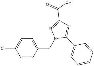 1-(4-CHLOROBENZYL)-5-PHENYL-1H-PYRAZOLE-3-CARBOXYLIC ACID Struktur