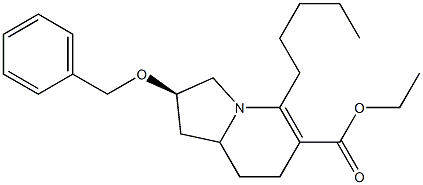 ETHYL (2R,9R)-2-BENZYLOXY-5-PENTYL-1,2,3,7,8,8A-HEXAHYDROINDOLIZINE-6-CARBOXYLATE Struktur