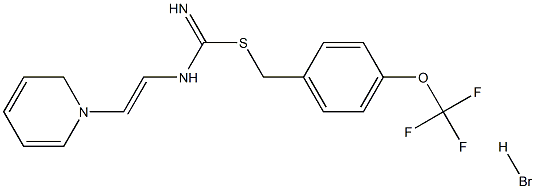 (1-AZA-2-PHENYLVINYL)(IMINO((4-(TRIFLUOROMETHOXY)PHENYL)METHYLTHIO)METHYL)AMINE, HYDROBROMIDE|