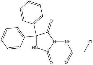 2-CHLORO-N-(2,5-DIOXO-4,4-DIPHENYLIMIDAZOLIDIN-1-YL)ACETAMIDE Struktur