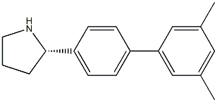 (2S)-2-[4-(3,5-DIMETHYLPHENYL)PHENYL]PYRROLIDINE Struktur