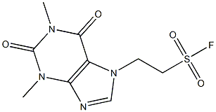 2-(1,3-DIMETHYL-2,6-DIOXO-1,2,3,6-TETRAHYDRO-7H-PURIN-7-YL)ETHANESULFONYL FLUORIDE Struktur