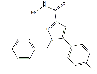 1-(4-METHYLBENZYL)-5-(4-CHLOROPHENYL)-1H-PYRAZOLE-3-CARBOHYDRAZIDE Struktur