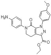 CAS 登錄號：503615-07-4, 6-(4-氨基苯基)-1-(4-甲氧基苯基)-7-氧代-4,5,6,7-四氫-1H-吡唑并[3,4-c]吡啶-3-羧酸乙酯