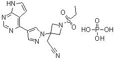 CAS 登錄號(hào)：1187595-84-1, [1-(乙基磺?；?-3-[4-(7H-吡咯并[2,3-d]嘧啶-4-基)-1H-吡唑-1-基]氮雜環(huán)丁烷-3-基]乙腈磷酸鹽