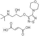 CAS 登錄號(hào)：26921-17-5, (S)-馬來(lái)酸噻嗎洛爾, (S)-3-[3-(叔丁基氨基)-2-羥基丙氧基]-4-嗎啉基-1,2,5-噻二唑馬來(lái)酸鹽