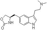 CAS 登錄號(hào)：139264-17-8, 佐米曲普坦, 佐米曲坦, (S)-4-[3-[2-(二甲胺基)乙基]-1H-吲哚-5-甲基]-2-噁唑烷酮