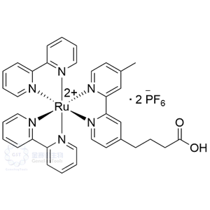 115239-59-3 | Bis(2,2'-bipyridyl)(4-methyl-4'-carboxypropyl-2,2'-bipyridyl)ruthenium(II) bishexafluorophosphate
