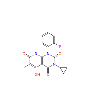 3-環(huán)丙基-1-(2-氟-4-碘苯基)-5-羥基-6,8-二甲基-1H,8H-吡啶并[2,3-D]嘧啶-2,4,7-三酮;