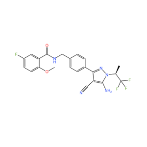 (S)-N-(4-(5-氨基-4-氰基-1-(1,1,1-三氟丙-2-基)-1H-吡唑-3-基)芐基)-5-氟-2-甲氧基苯甲酰胺