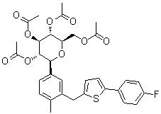 CAS 登錄號：866607-35-4, (1S)-1,5-脫水-1-C-[3-[[5-(4-氟苯基)-2-噻吩基]甲基]-4-甲基苯基]-D-山梨糖醇四乙酸酯